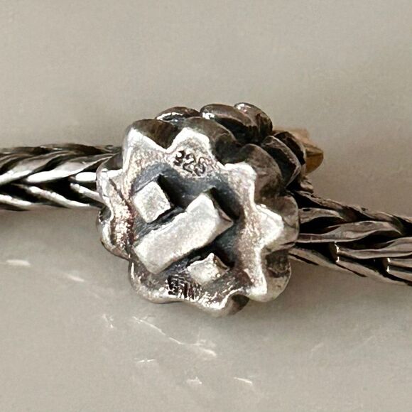 Pandora Moments Christmas Tree Charm Bead w Star Silver 925 Gold 14K Authentic - Picture 6 of 7